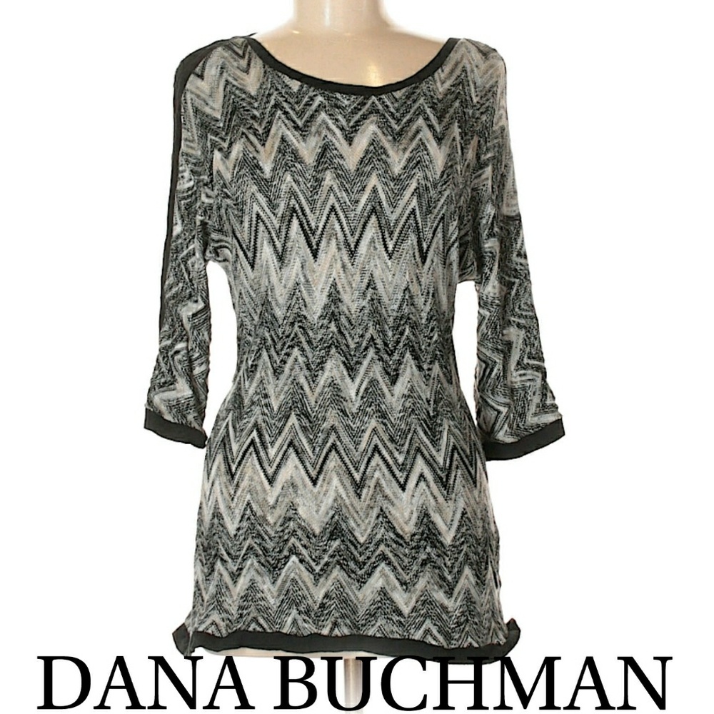 Dana Buchman • Knit Sweater • Medium • Chevron